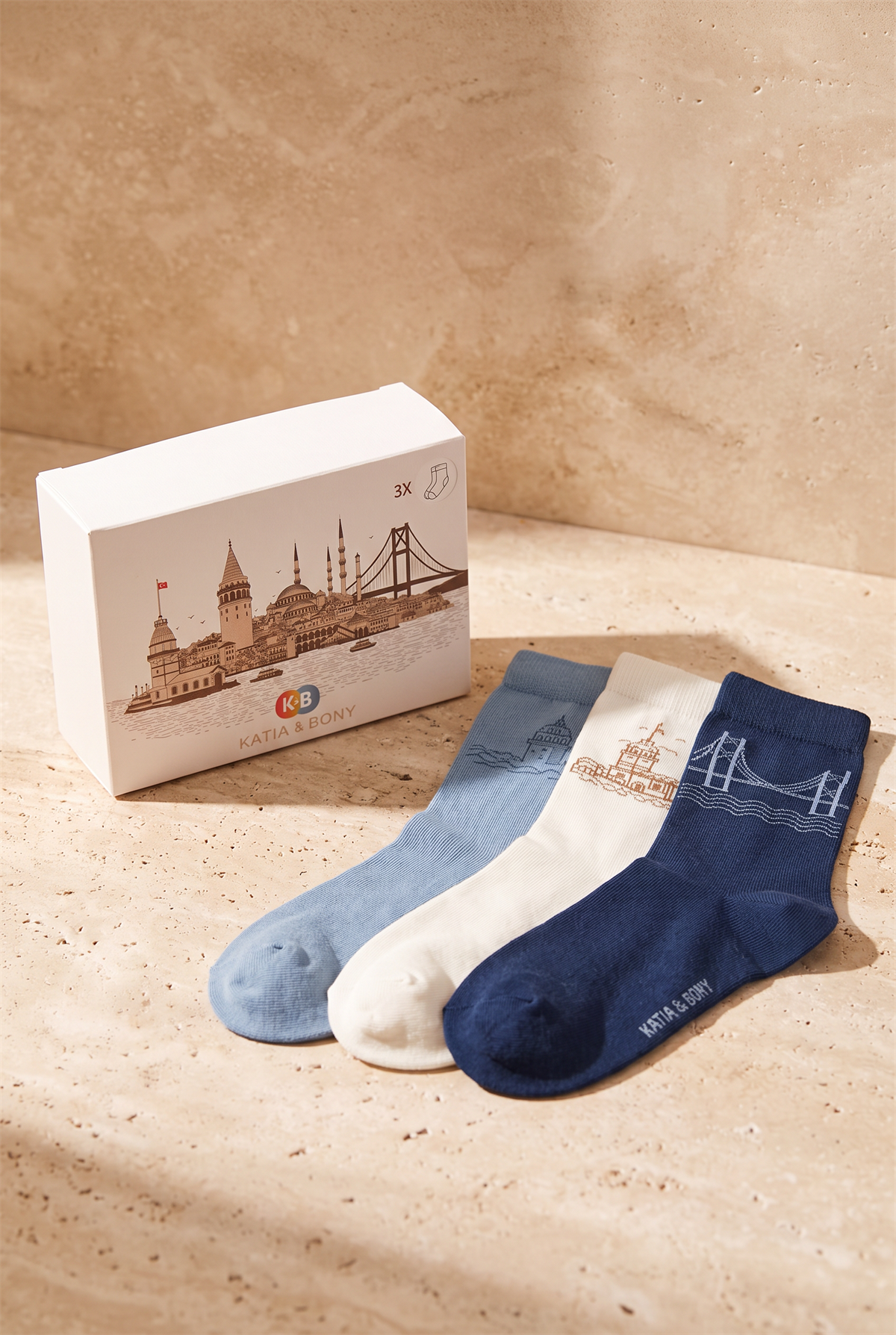 3Pck Istanbul Boxed Unısex Socket Socks Multıcolored