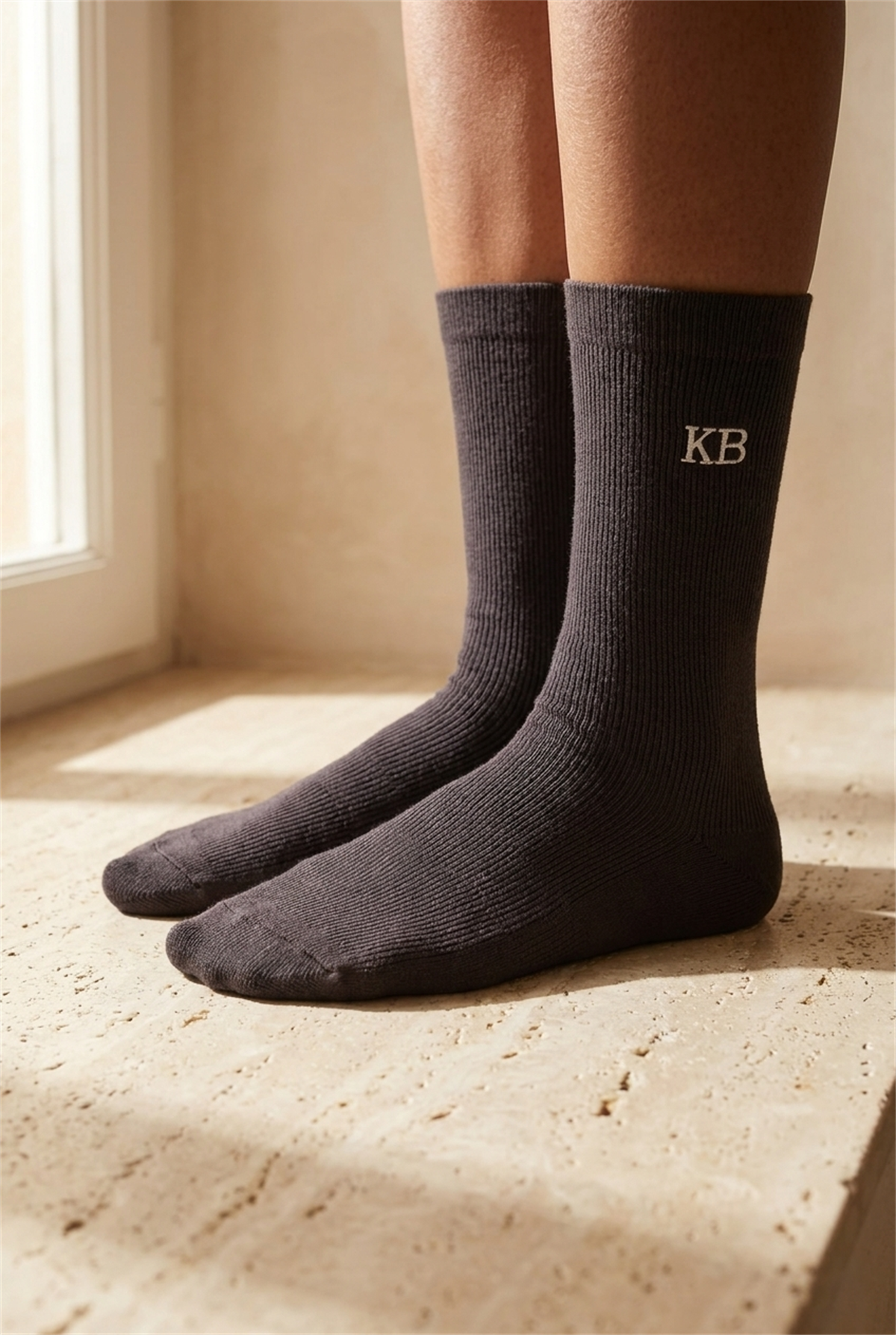 K\U0026B Embroıdered Unısex Socks Socks Anthracıte