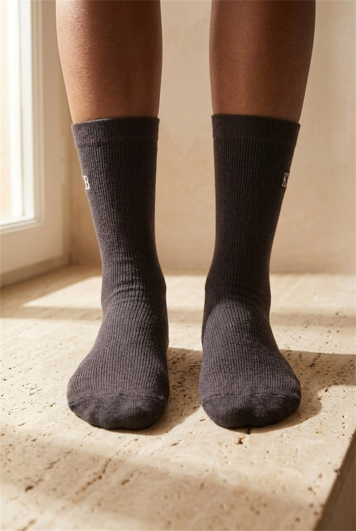 K\U0026B Embroıdered Unısex Socks Socks Anthracıte