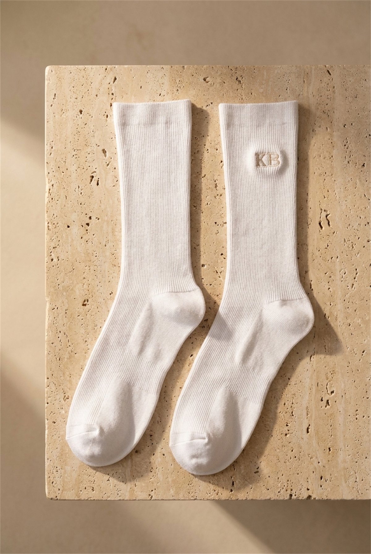 K\U0026B Embroıdered Unısex Socks Socks White