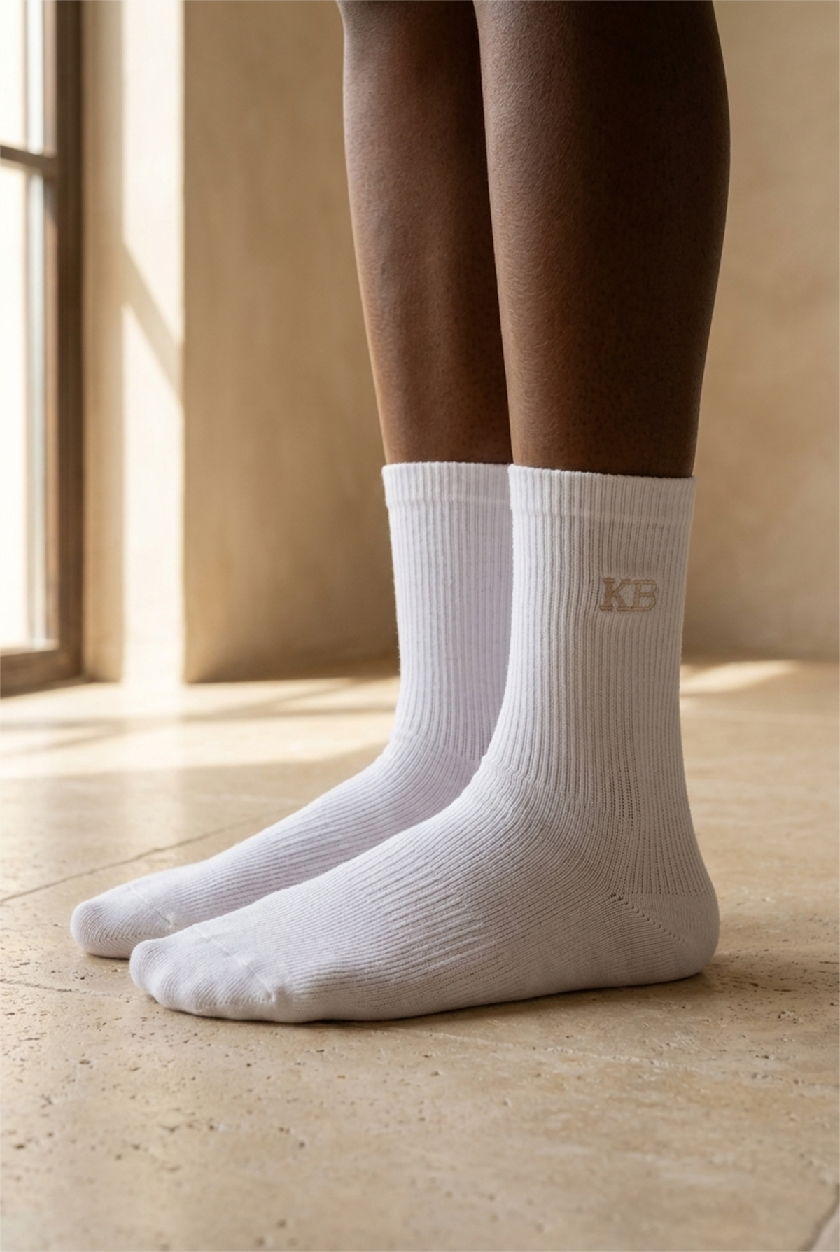 K\U0026B Embroıdered Unısex Socks Socks White