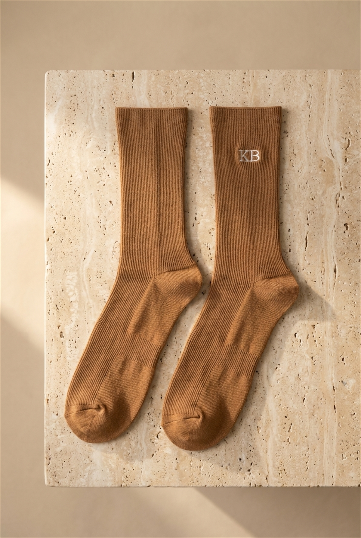 K\U0026B Embroıdered Unısex Socks Socks Dark Brown