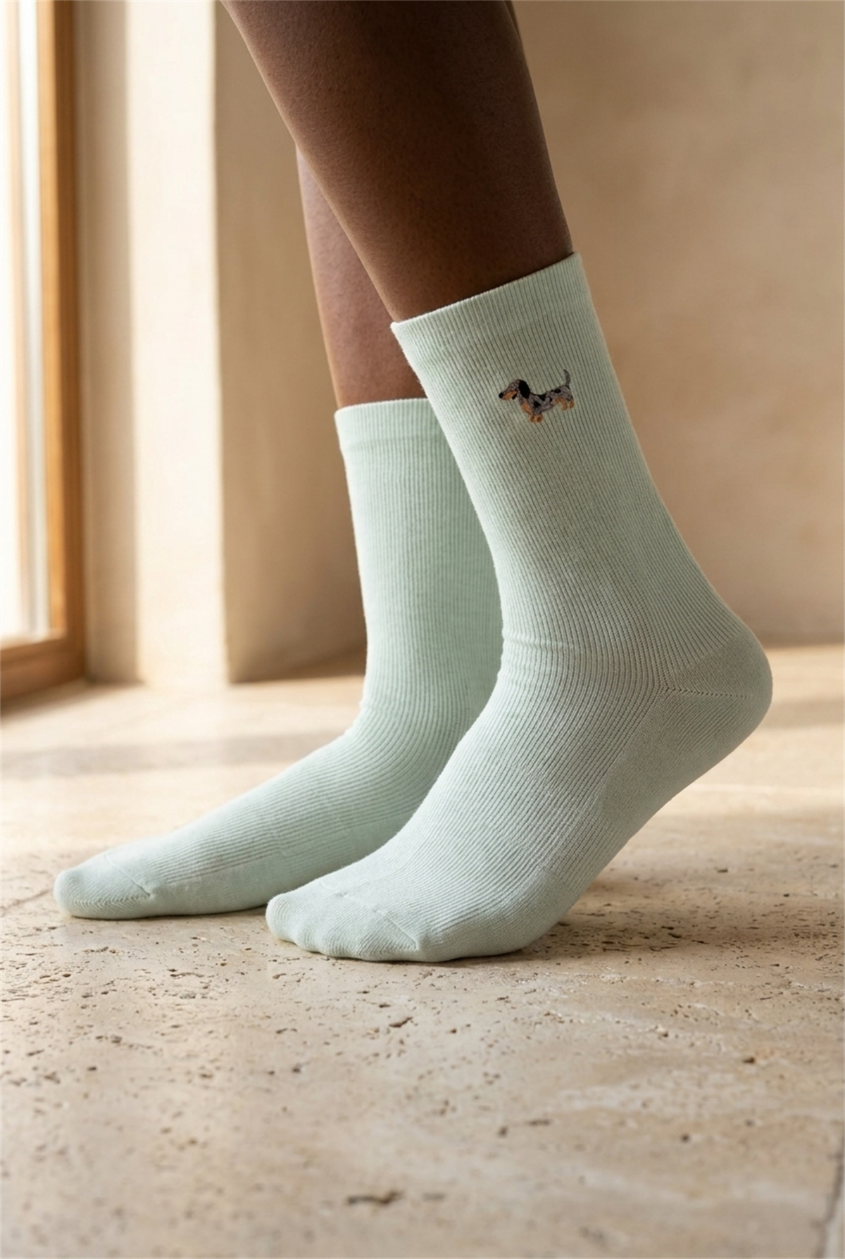 K\U0026B Embroıdered Unısex Socks Socks Blue