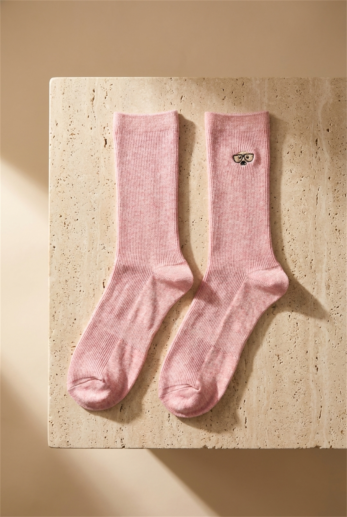K\U0026B Embroıdered Unısex Socks Socks Pink Melange