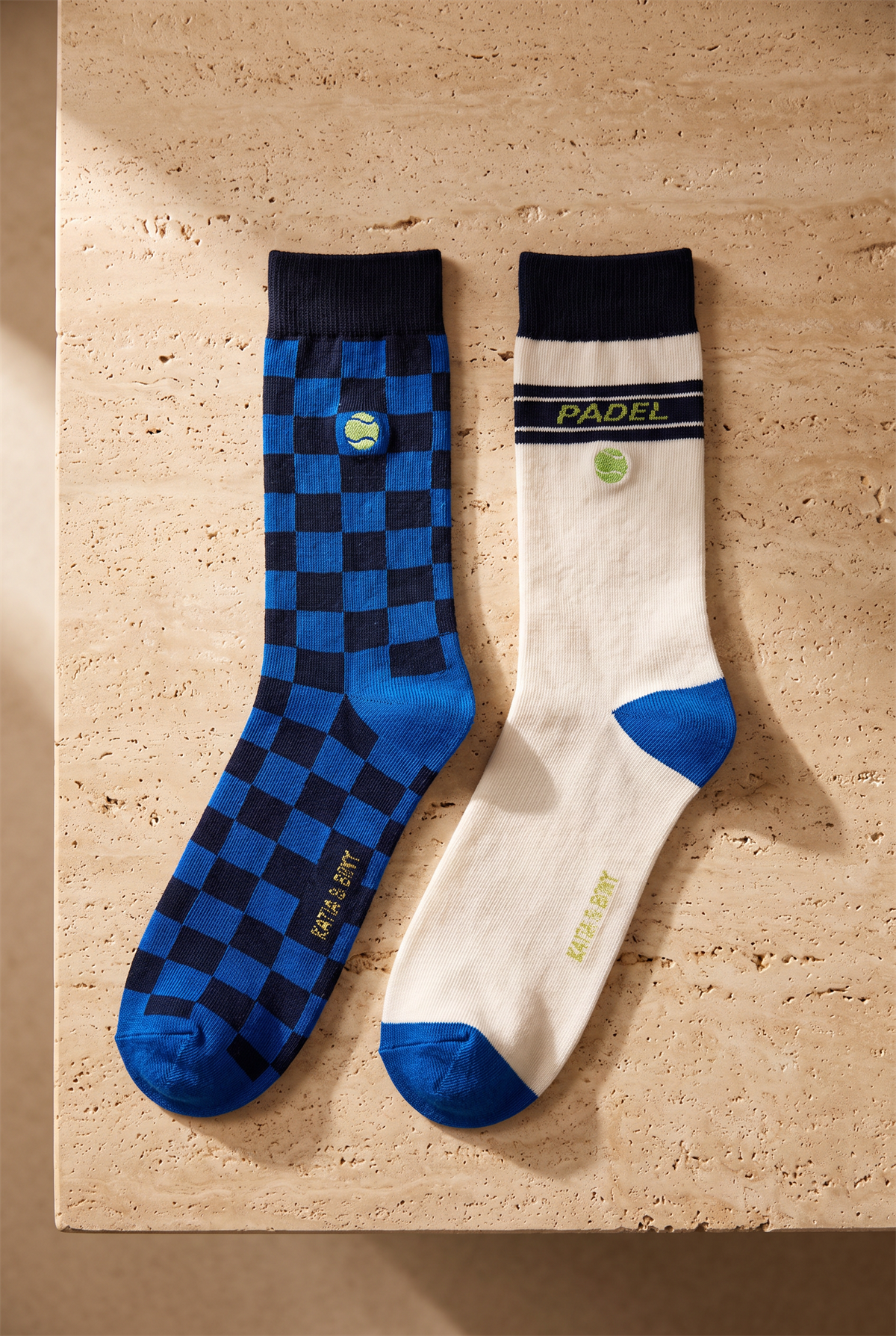 Unisex Kutulu 2li Pamuklu Padel Soket Çorap Lacivert