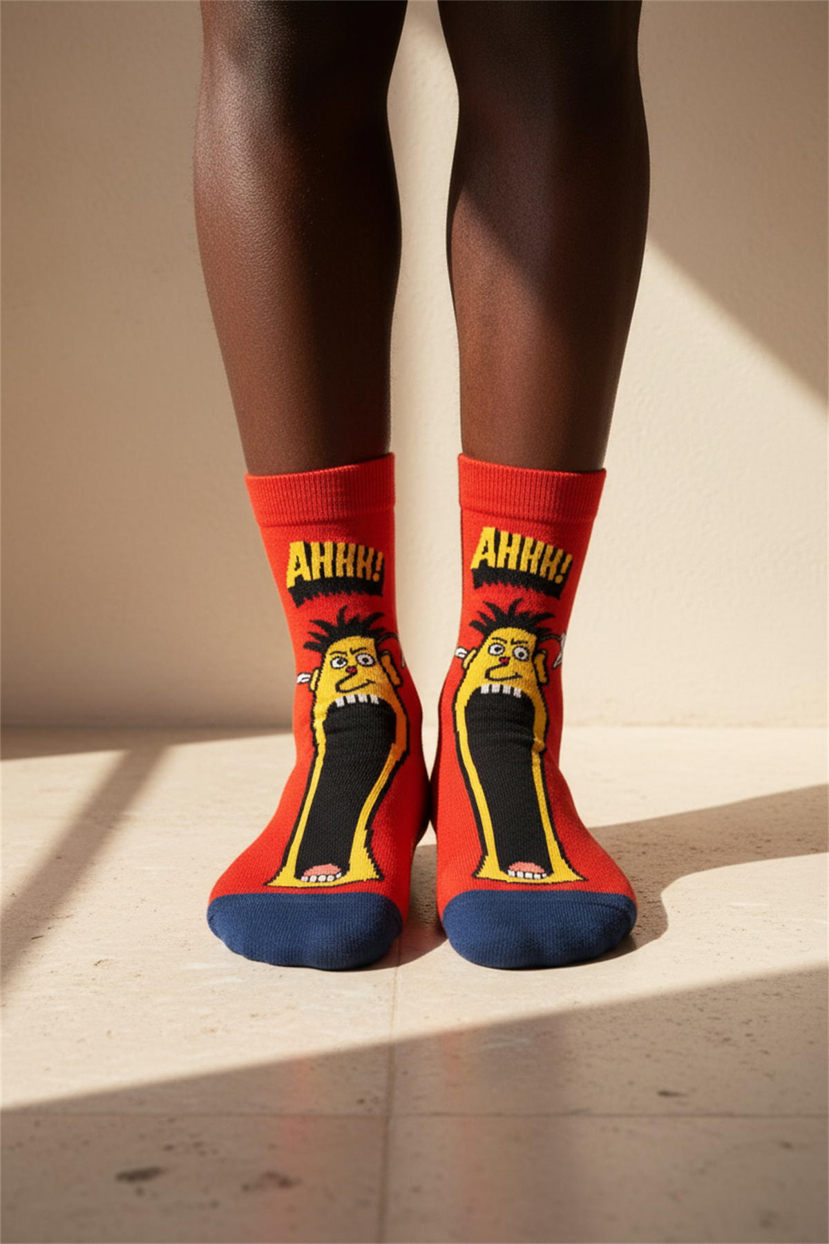 Unisex Pop Art Angry Soket Çorap