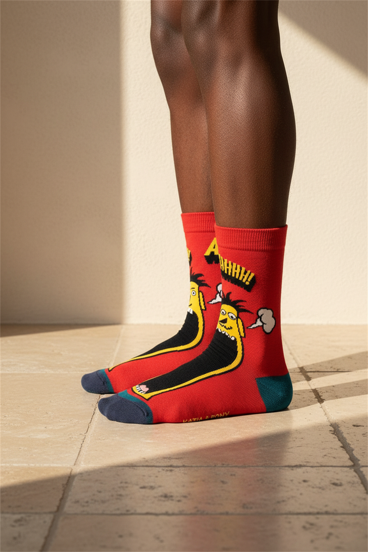 Unisex Pop Art Angry Soket Çorap