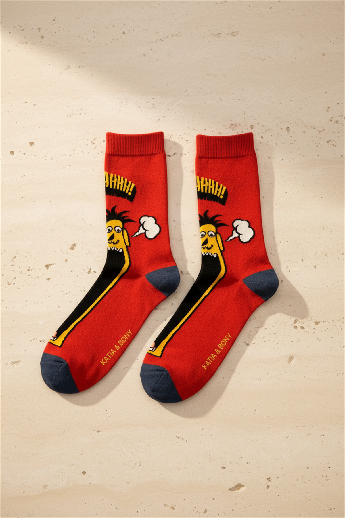 Unisex Pop Art Angry Soket Çorap