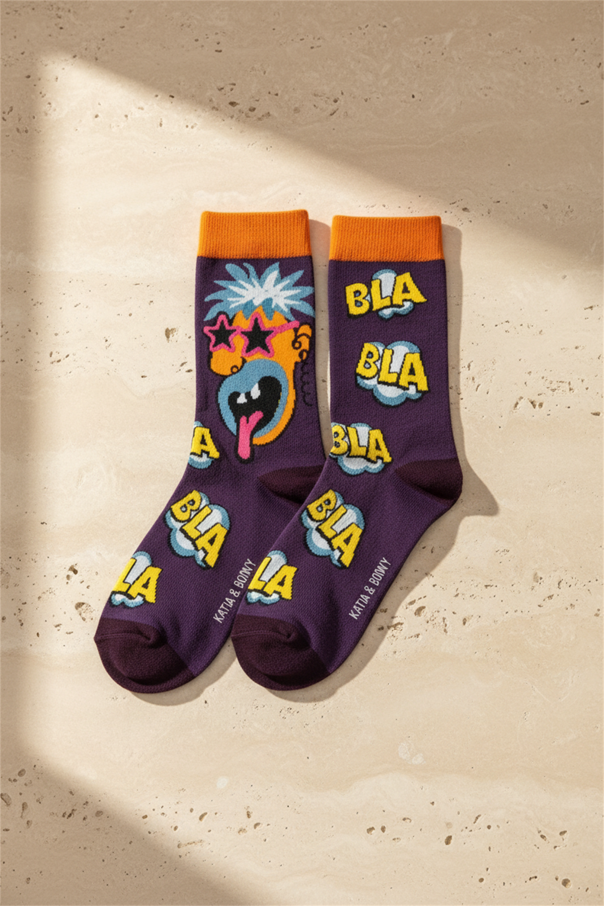 Unisex Pop Art Desenli Soket Çorap