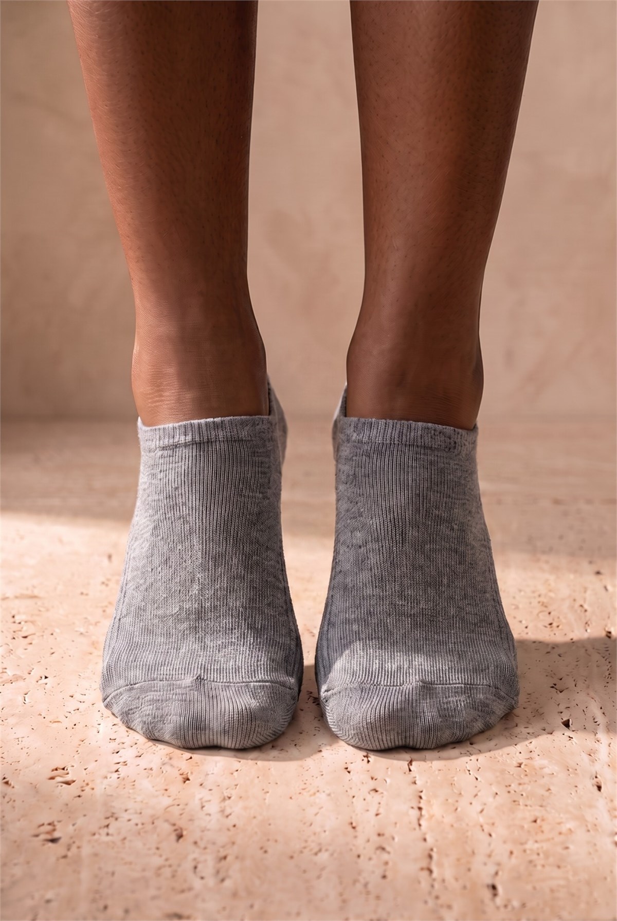 Unisex Sneaker Step Çorap Koyu Gri