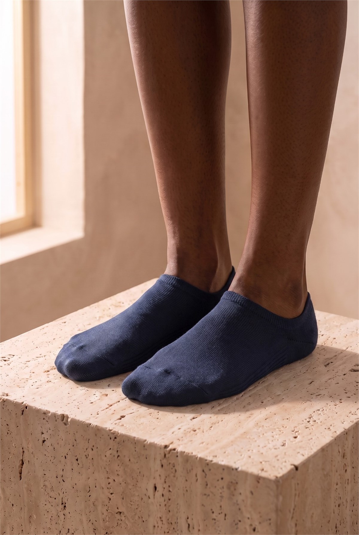 Unisex Sneaker Step Çorap Lacivert