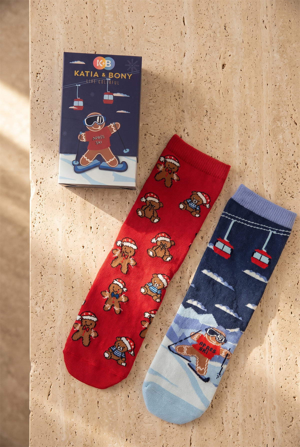 Unisex Snowboard Kutulu 2li Soket Çorap