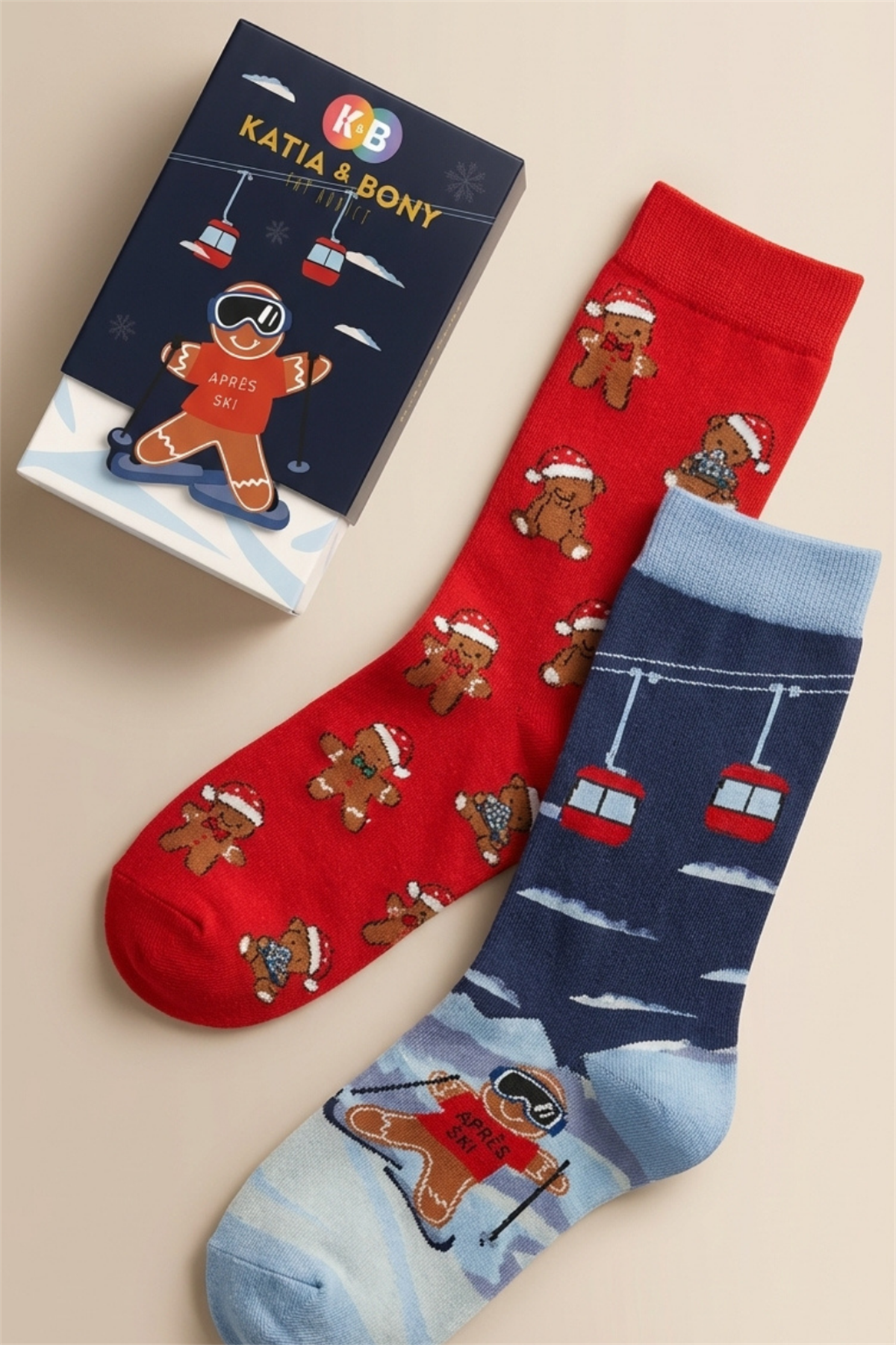 Unisex Snowboard Kutulu 2li Soket Çorap