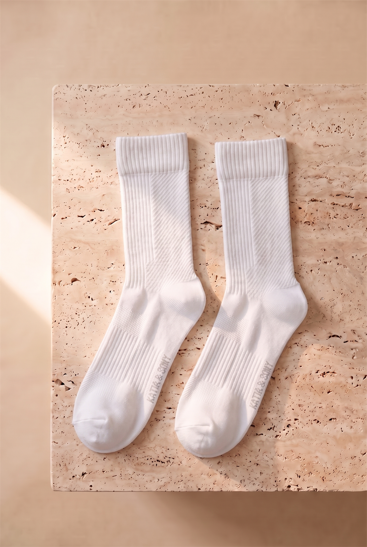 Unisex Soket Spor Çorabı Beyaz