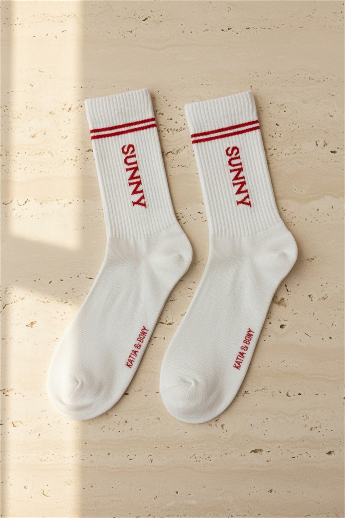Unisex Sunny Yazılı Soket Çorap