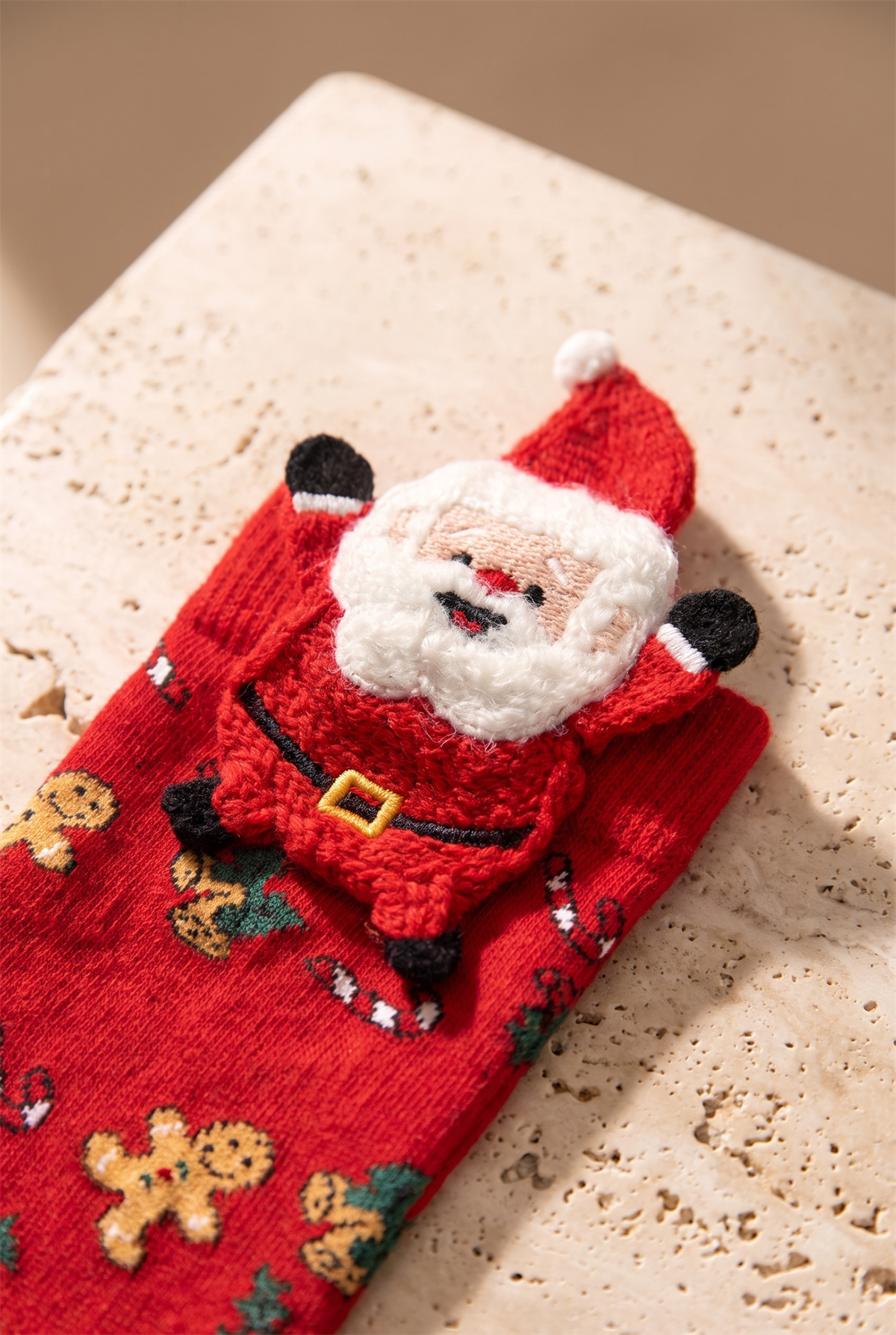 Unisex Yılbaşı Temalı Kutulu Noel Baba Aksesuarlı Soket Yılbaşı Çorabı
