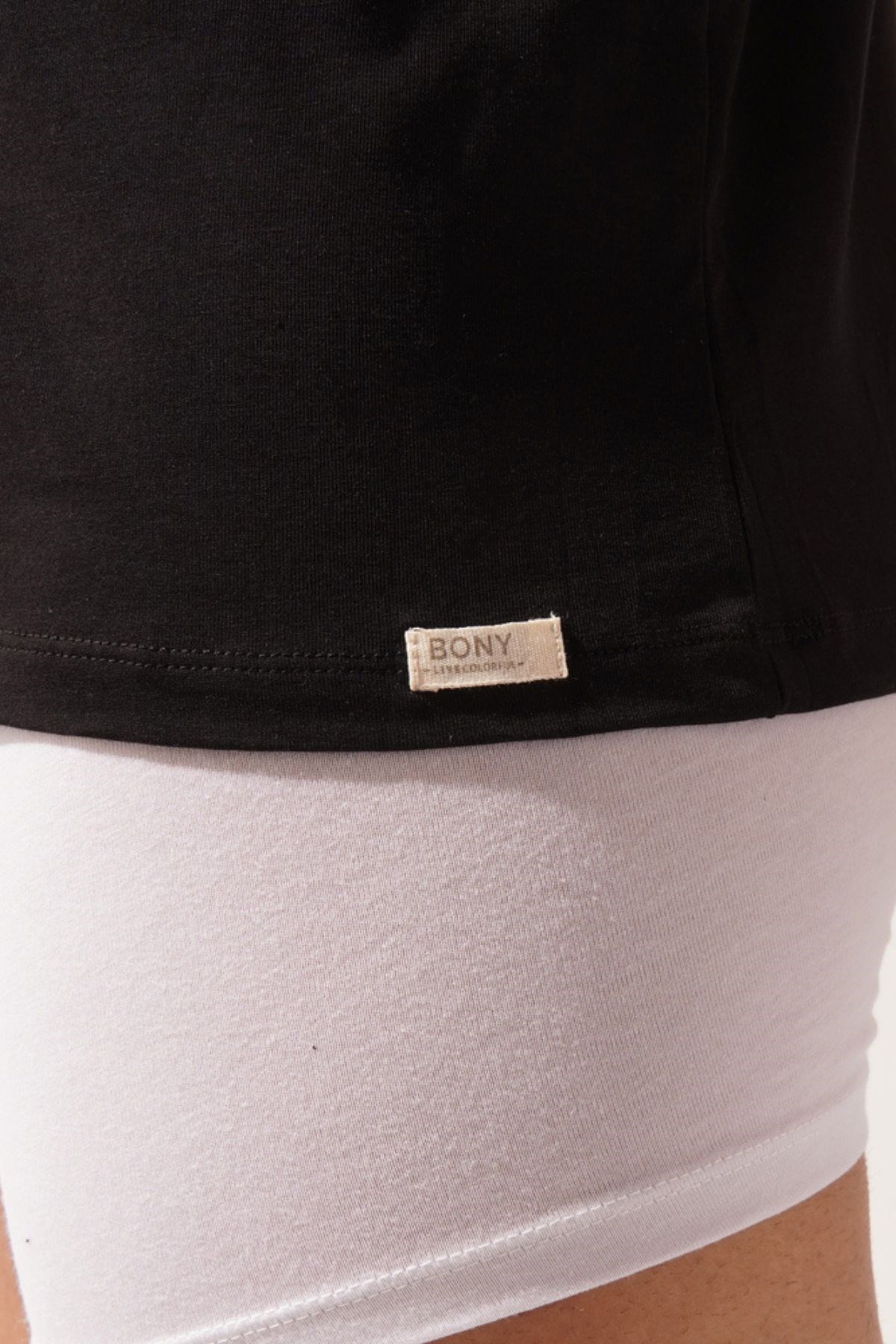 V Neck Basic Modal Mens Tank Top Black