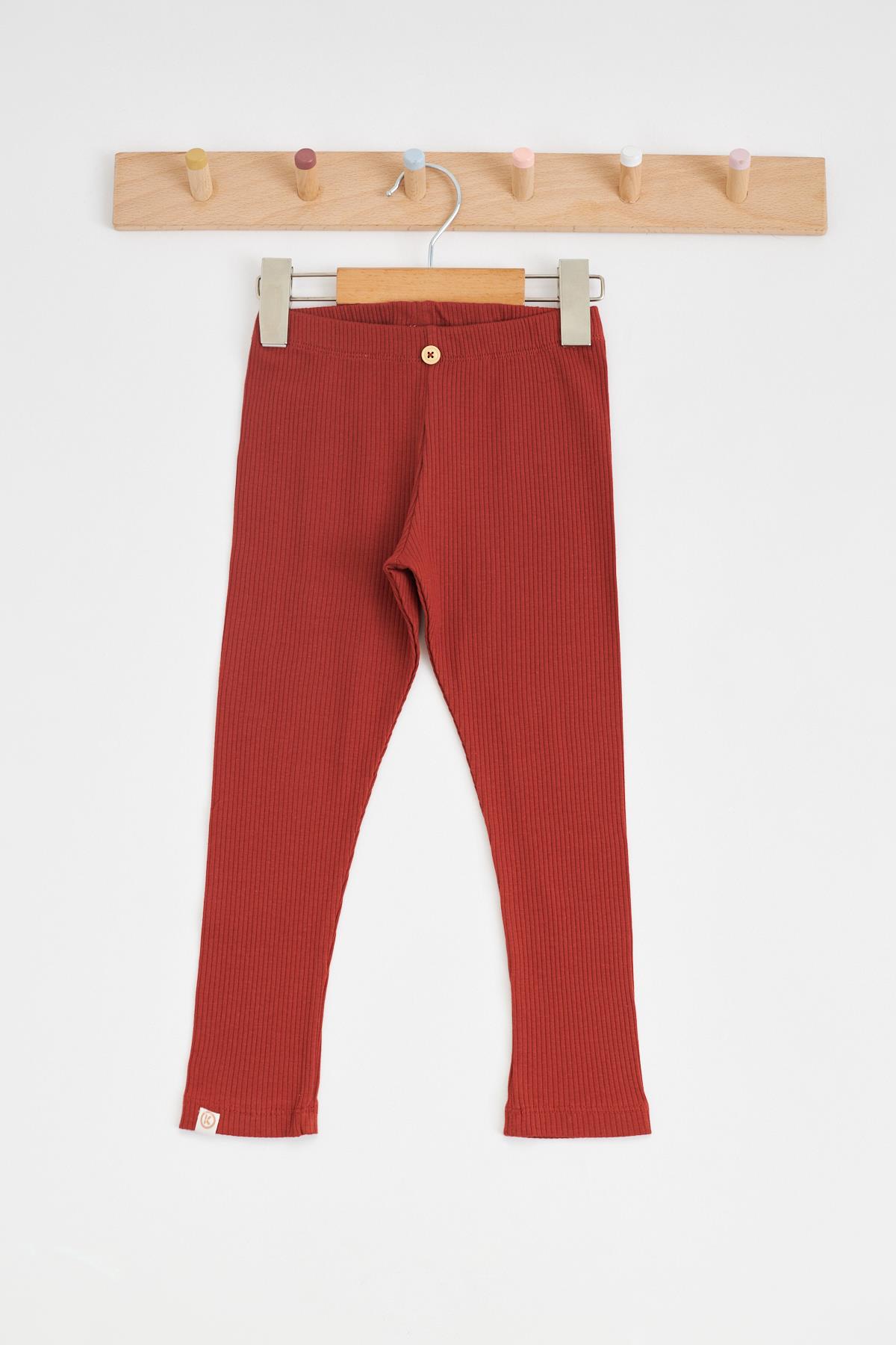 Girls Brown Corduroy Summer Leggings