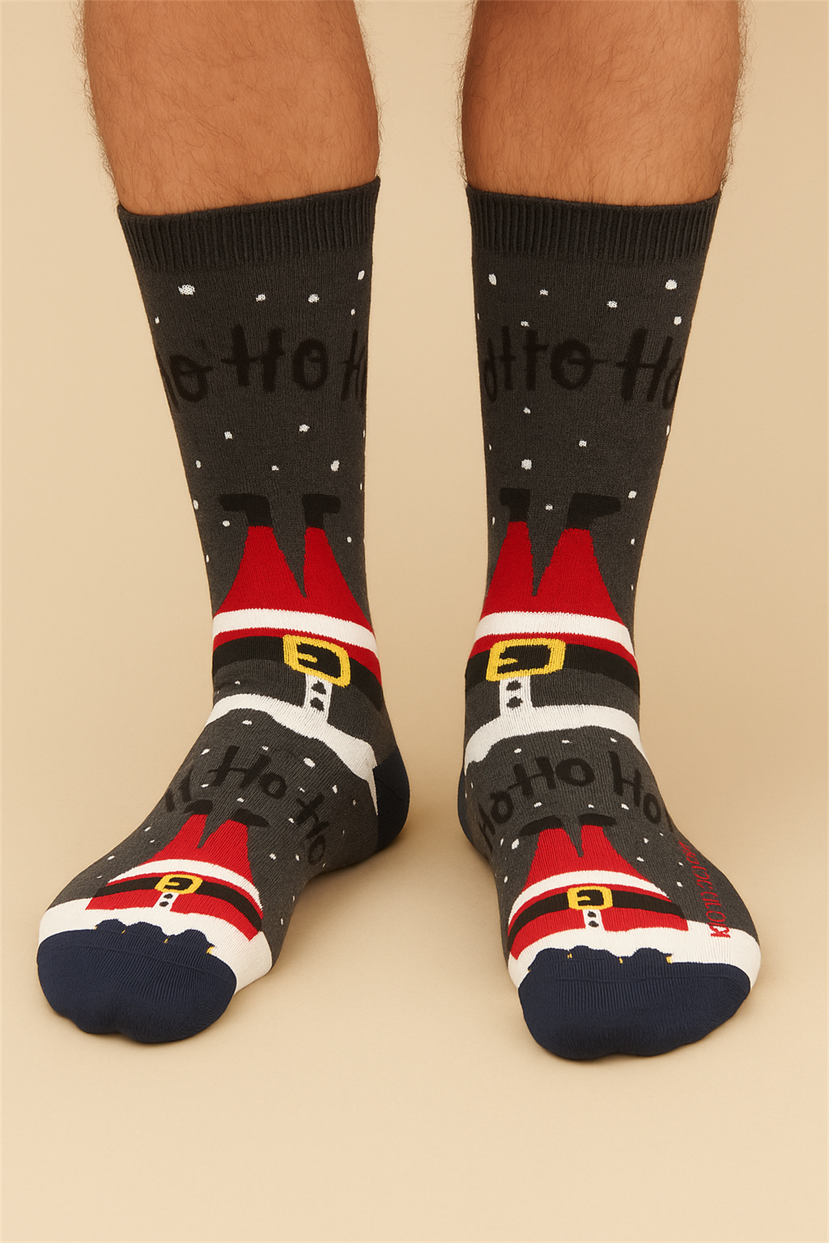 Yılbaşı Soket Çorap Koyu Gri Mix