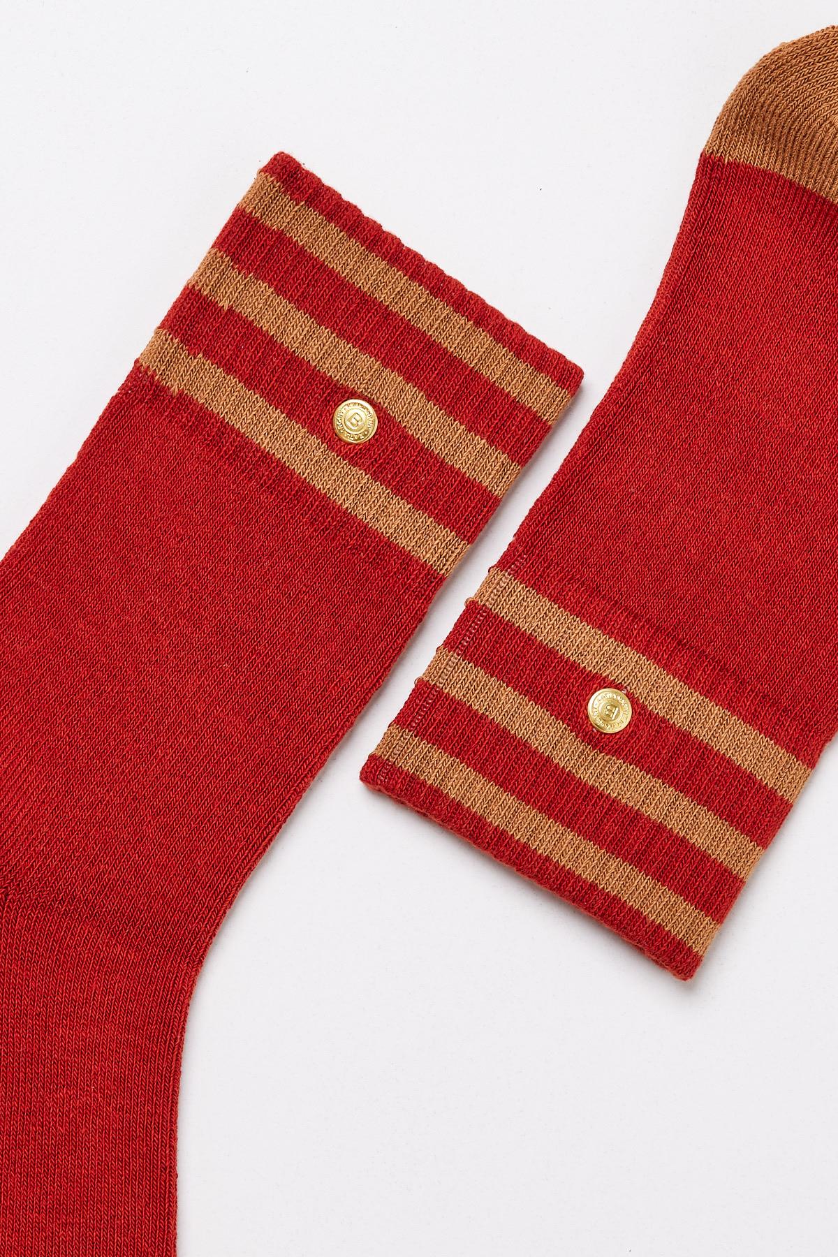 Erkek Zımbalı Havlu Soket Çorap Bordo