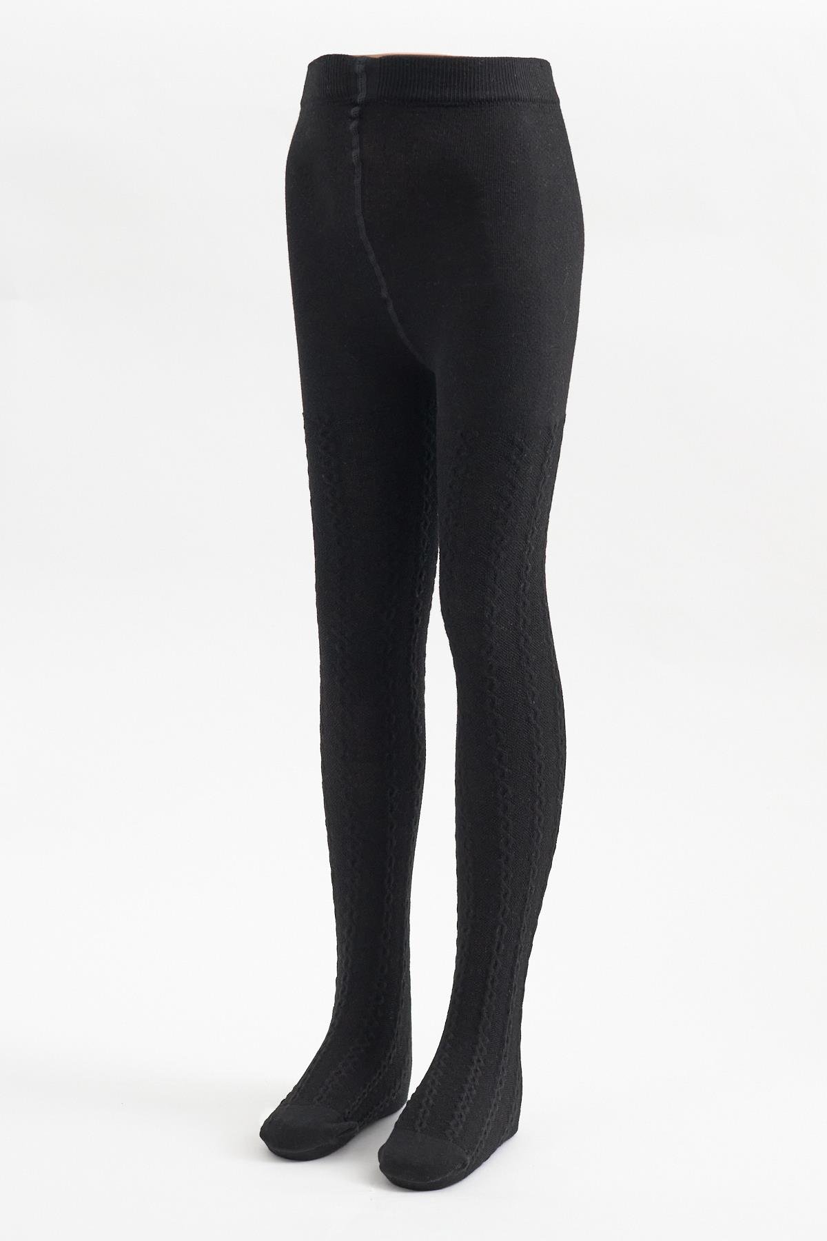 Black Tights with Chain Detail