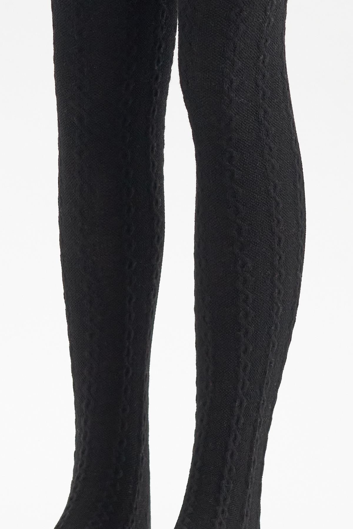 Black Tights with Chain Detail