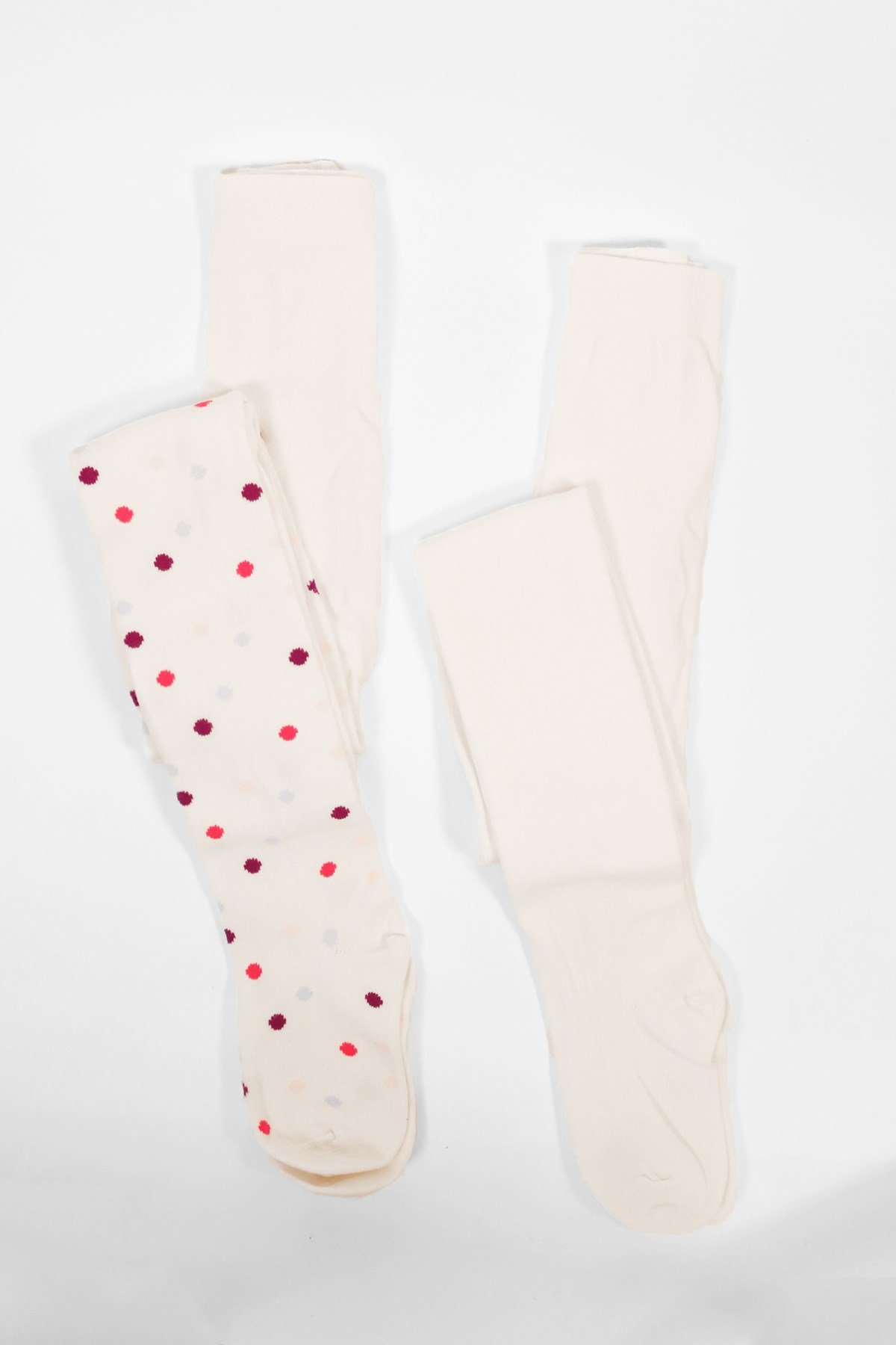 2'li Paket Çocuk Külotlu Çorap Desenli