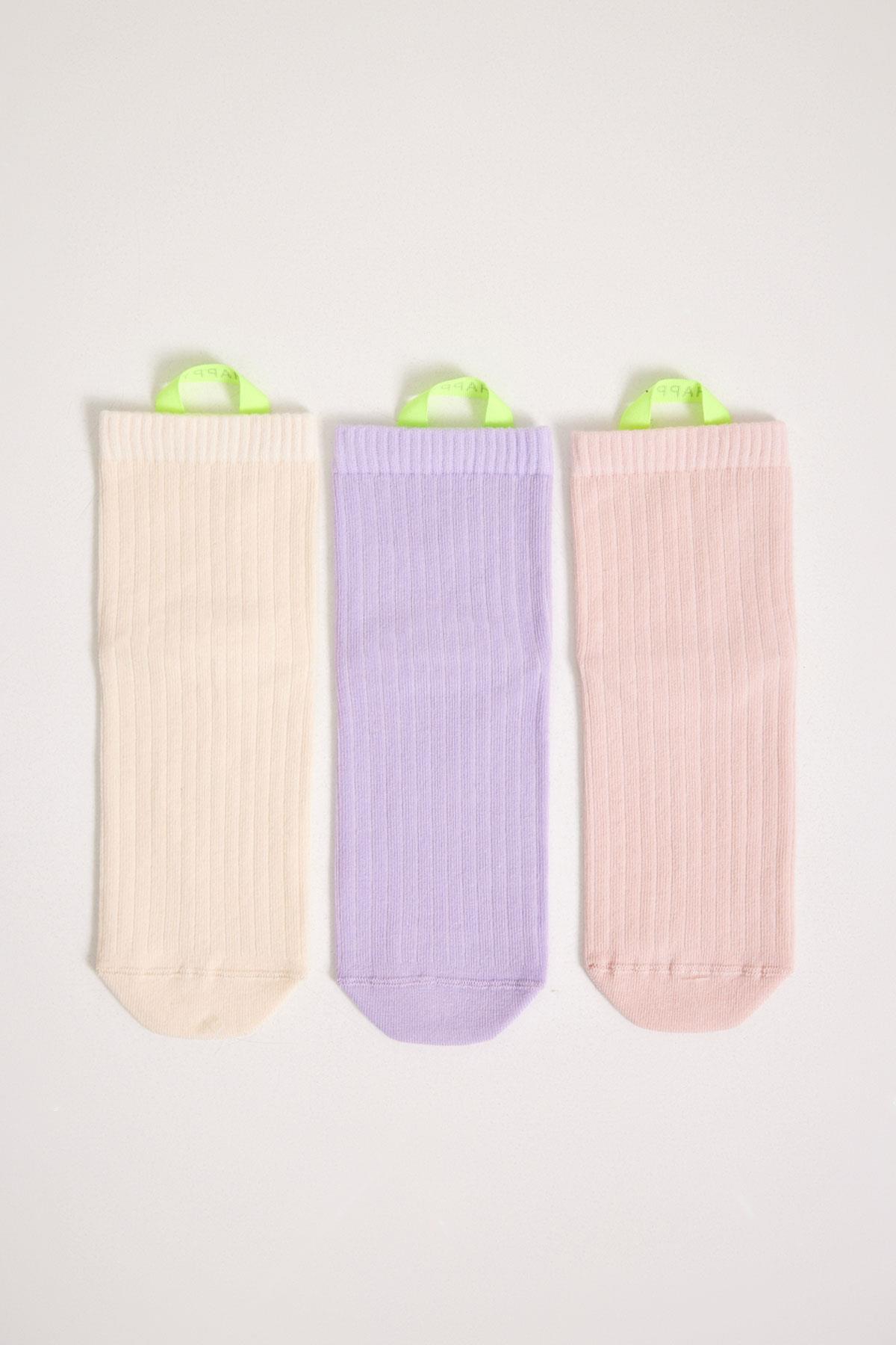 3'lü Paket Happy Kadın Soket Çorap