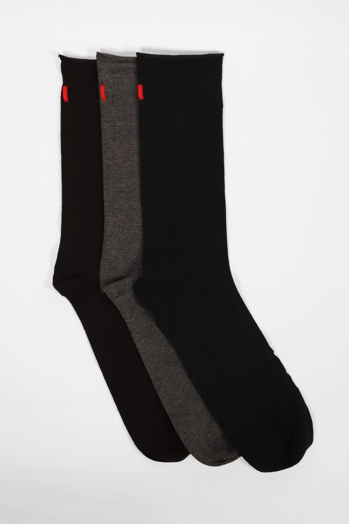 3'lü Paket Harold Bambu Lastiksiz Kadın Çorap Antrasit-Lacivert-Siyah