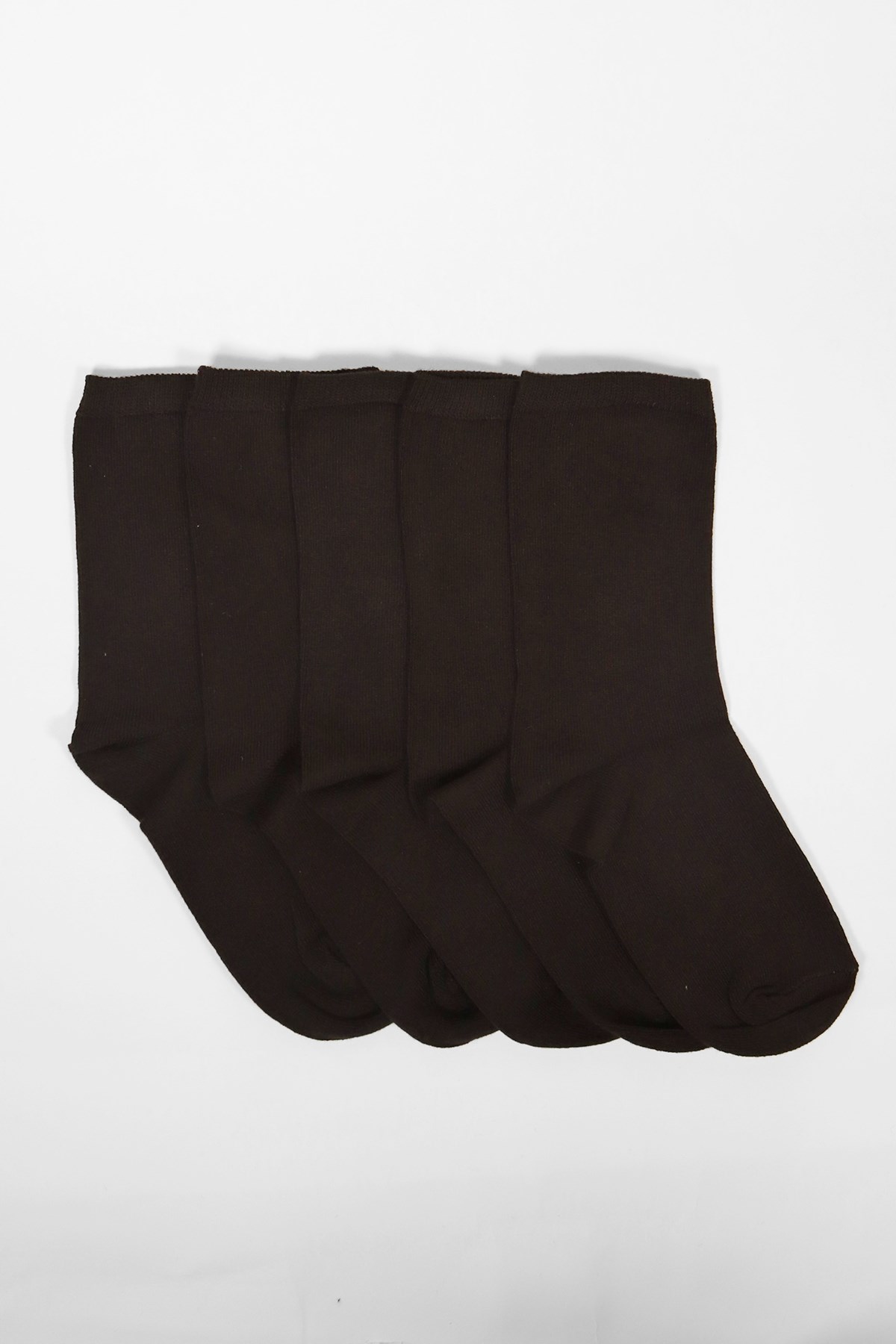 5'Li Paket Unisex Soket Çorap Siyah