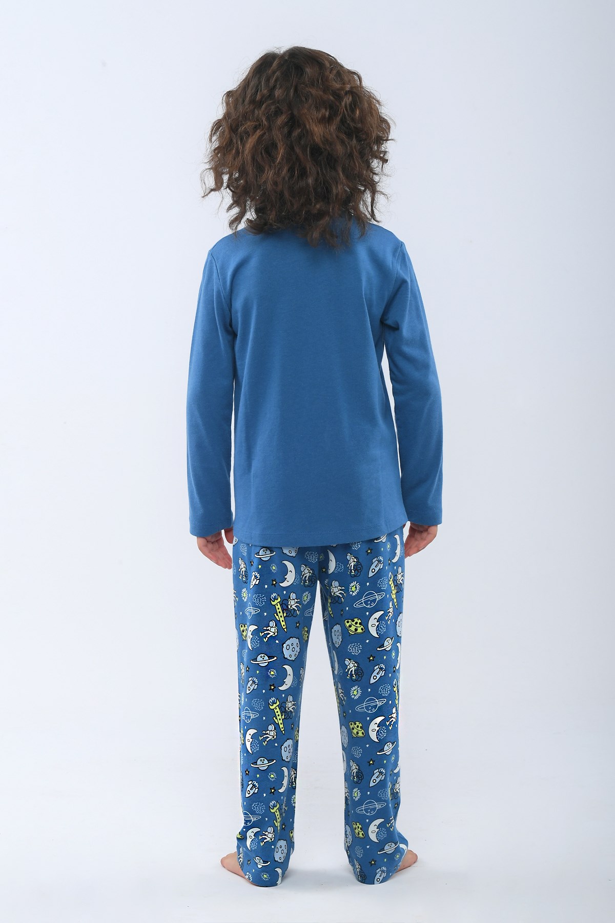 Katia and Bony Blue Space Erkek Çocuk Pijama Takımı MAVİ. 4