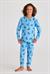Dino Erkek Çocuk Pijama Takımı Mavi