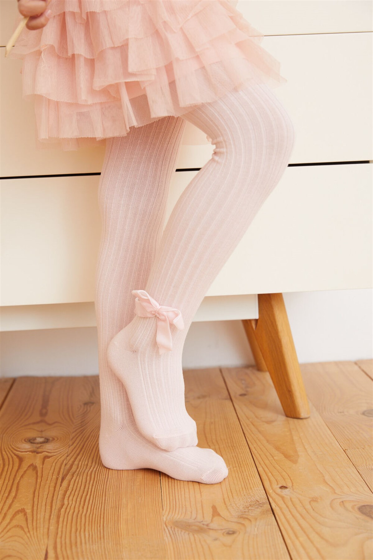 Sefless Kız Çocuk Külotlu Çorap Gül Pembe