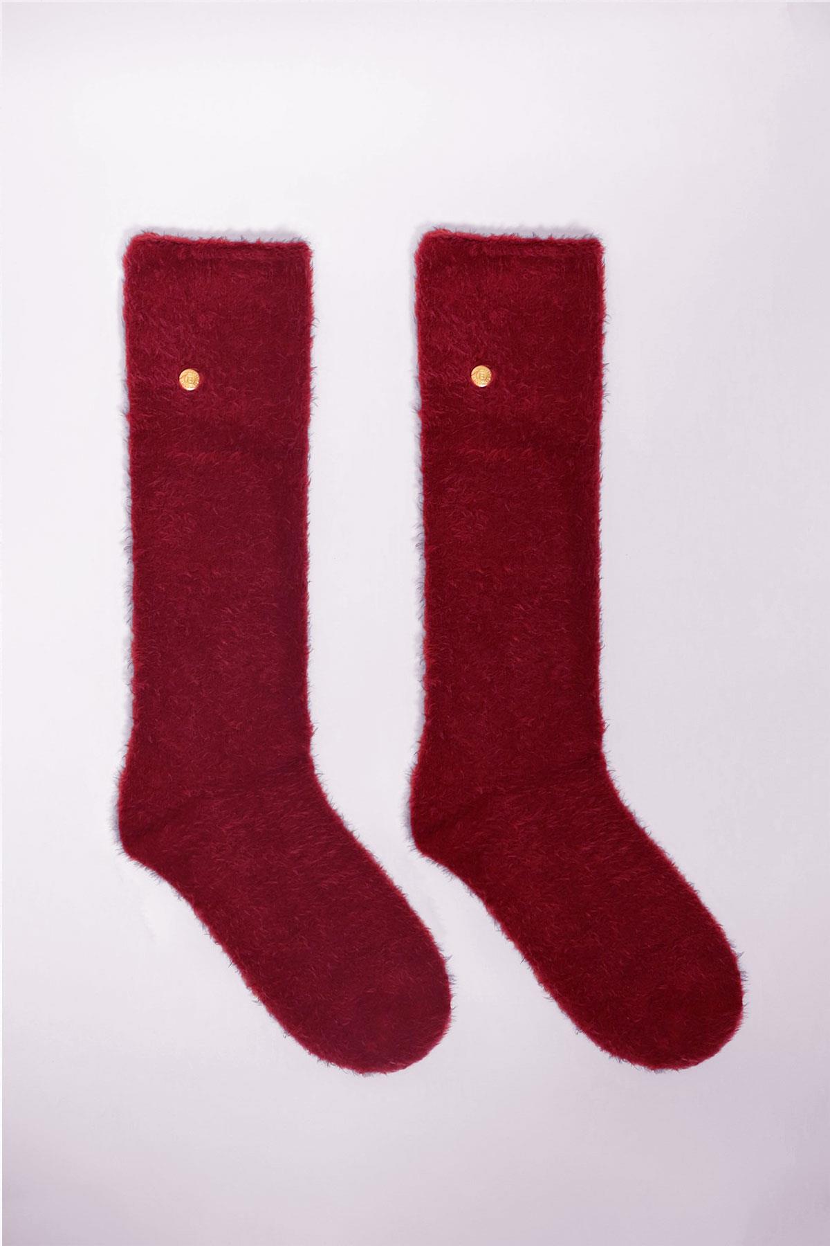2'li Paket Soft Winter Kadın Soket Çorap Faded Pembe