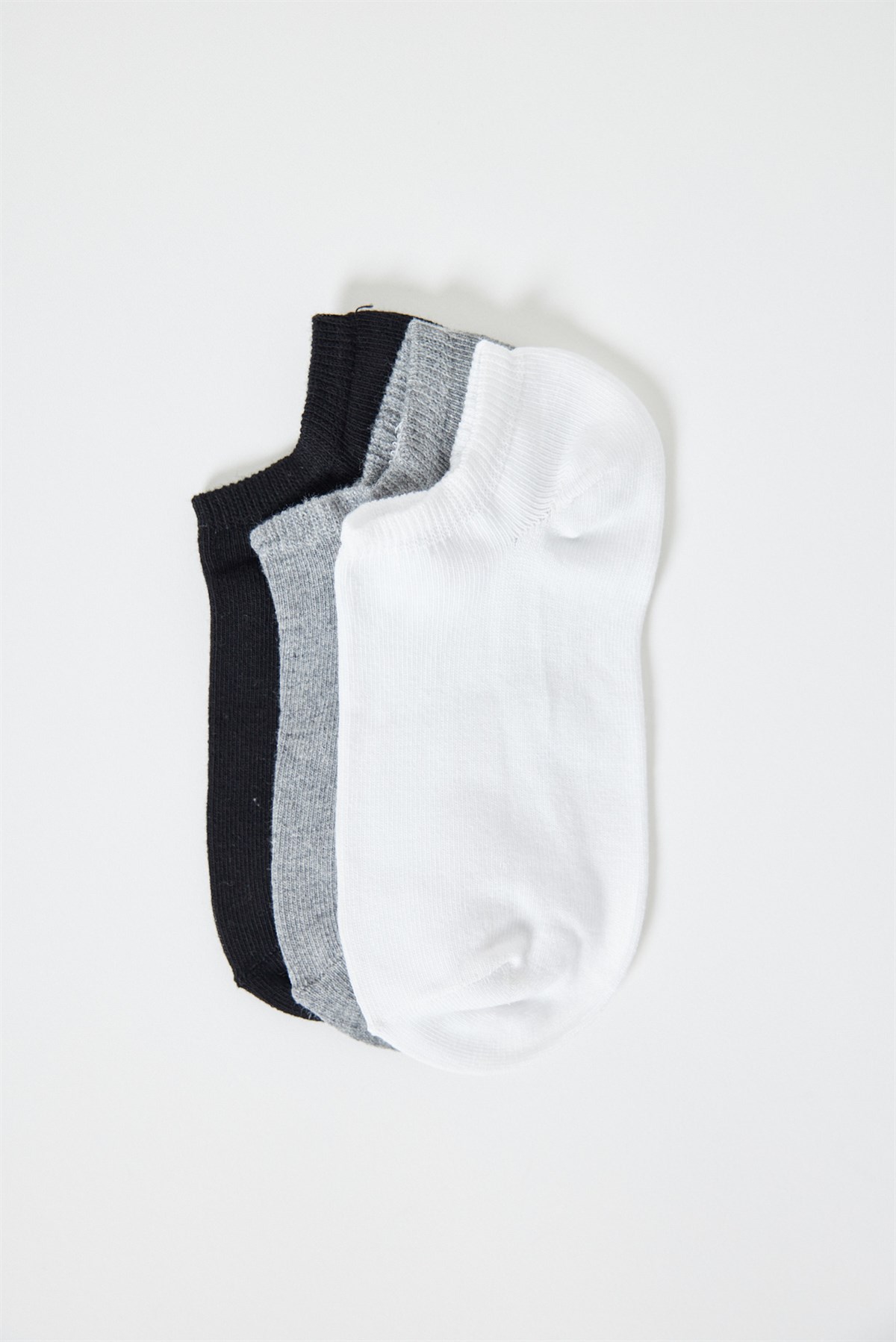 3'Lü Paket Kadın Soket Çorap Desenli