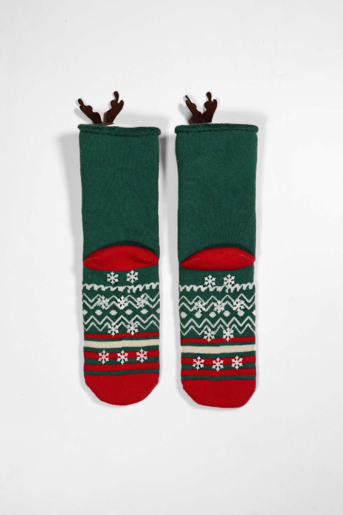 Christmas Deer Çocuk Soket Çorap Yeşil