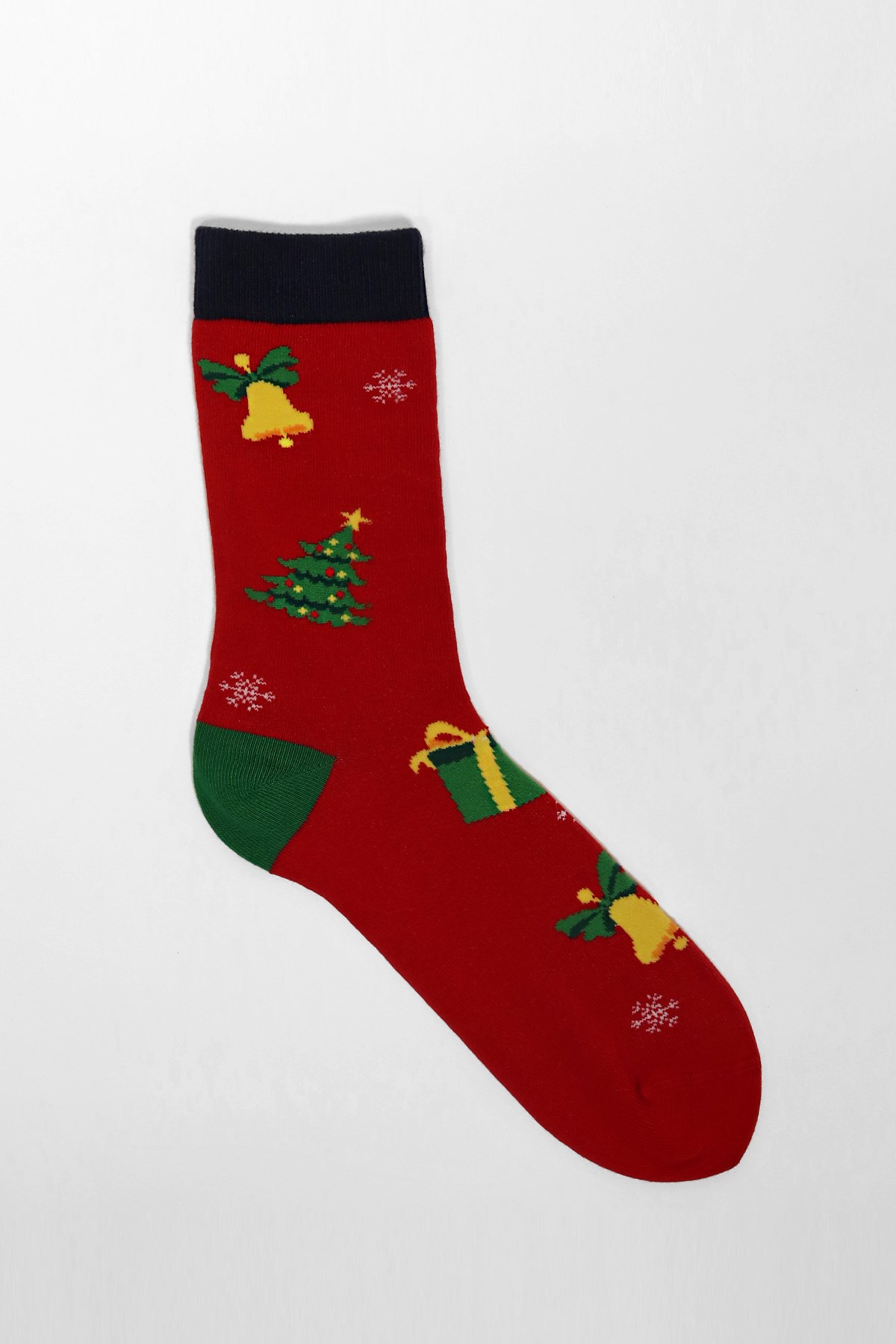 Christmas Tree Unisex Soket Çorap Kırmızı