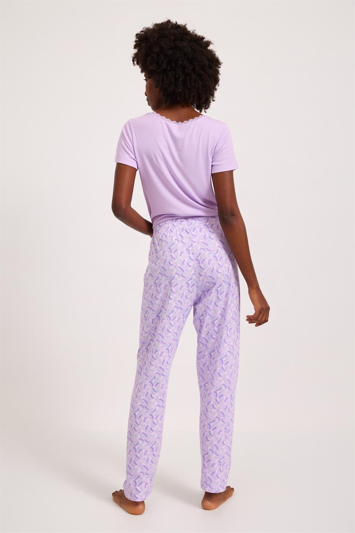 Lavender Kadın Pijama Alt Lila