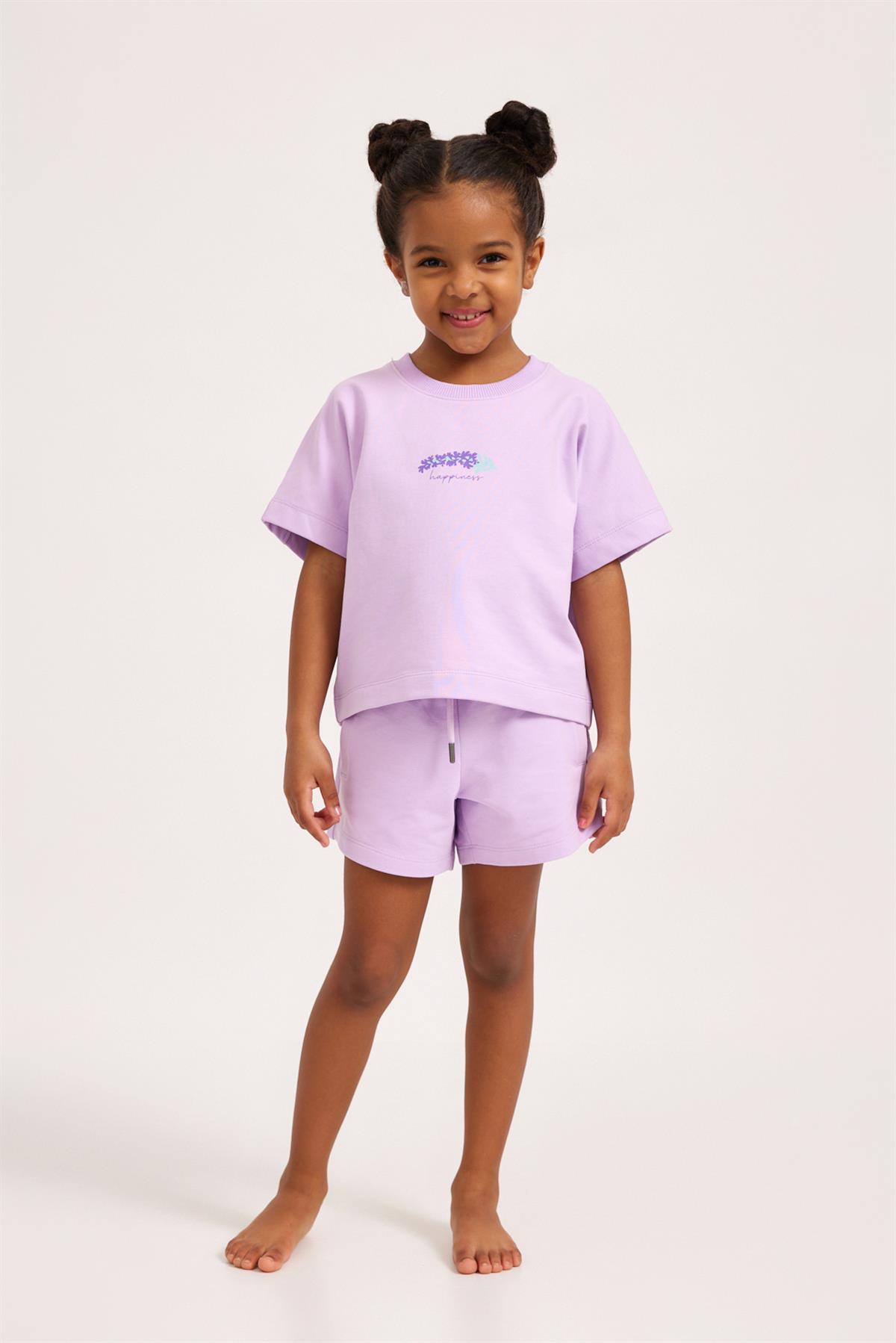Lavender Kız Çocuk T-Shirt Lila