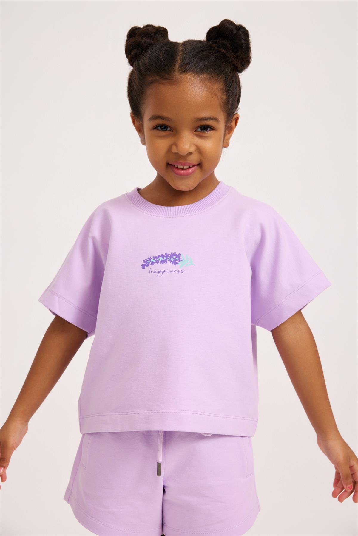 Lavender Kız Çocuk T-Shirt Lila