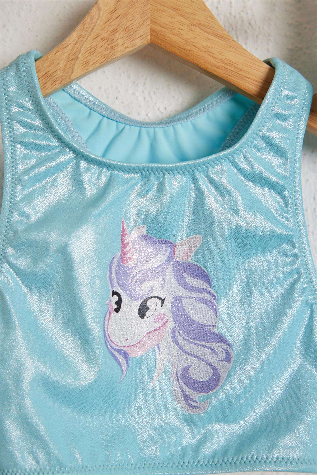 Little Unicorn Kız Çocuk Bikini Takım Turkuaz
