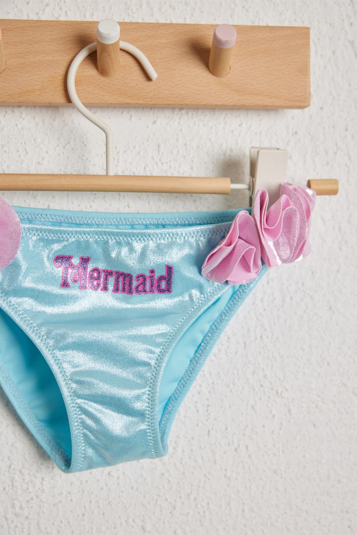 Mermaid Kız Çocuk Bikini Takım Turkuaz