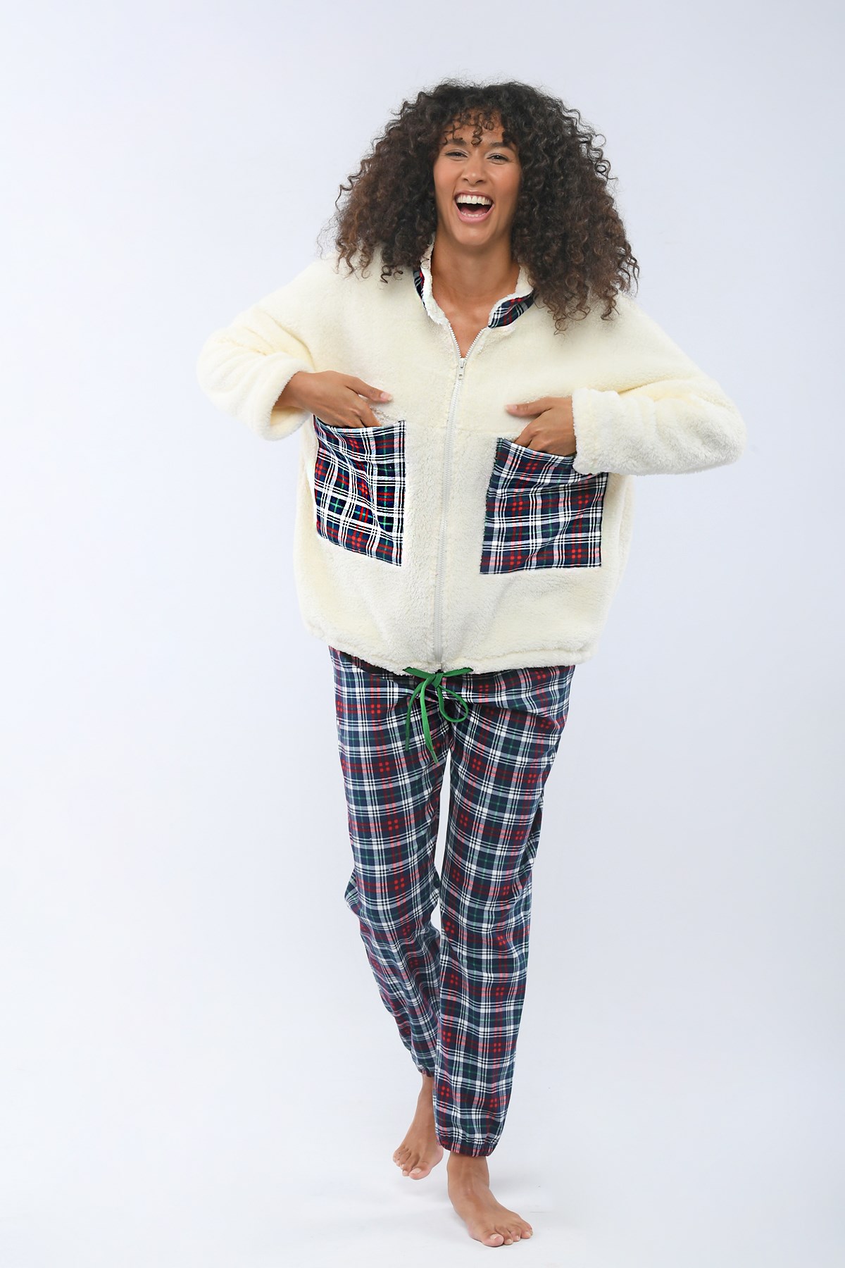 Sweet Santa Kadın Sweatshirt Ekru