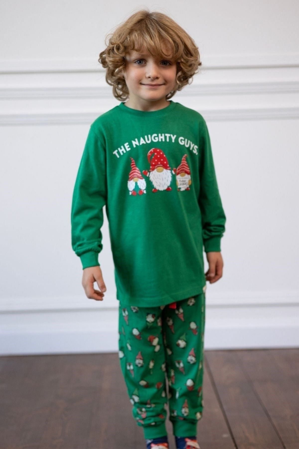 Yeniyıl Ginger Erkek Çocuk Pijama Takımı-Yeşil