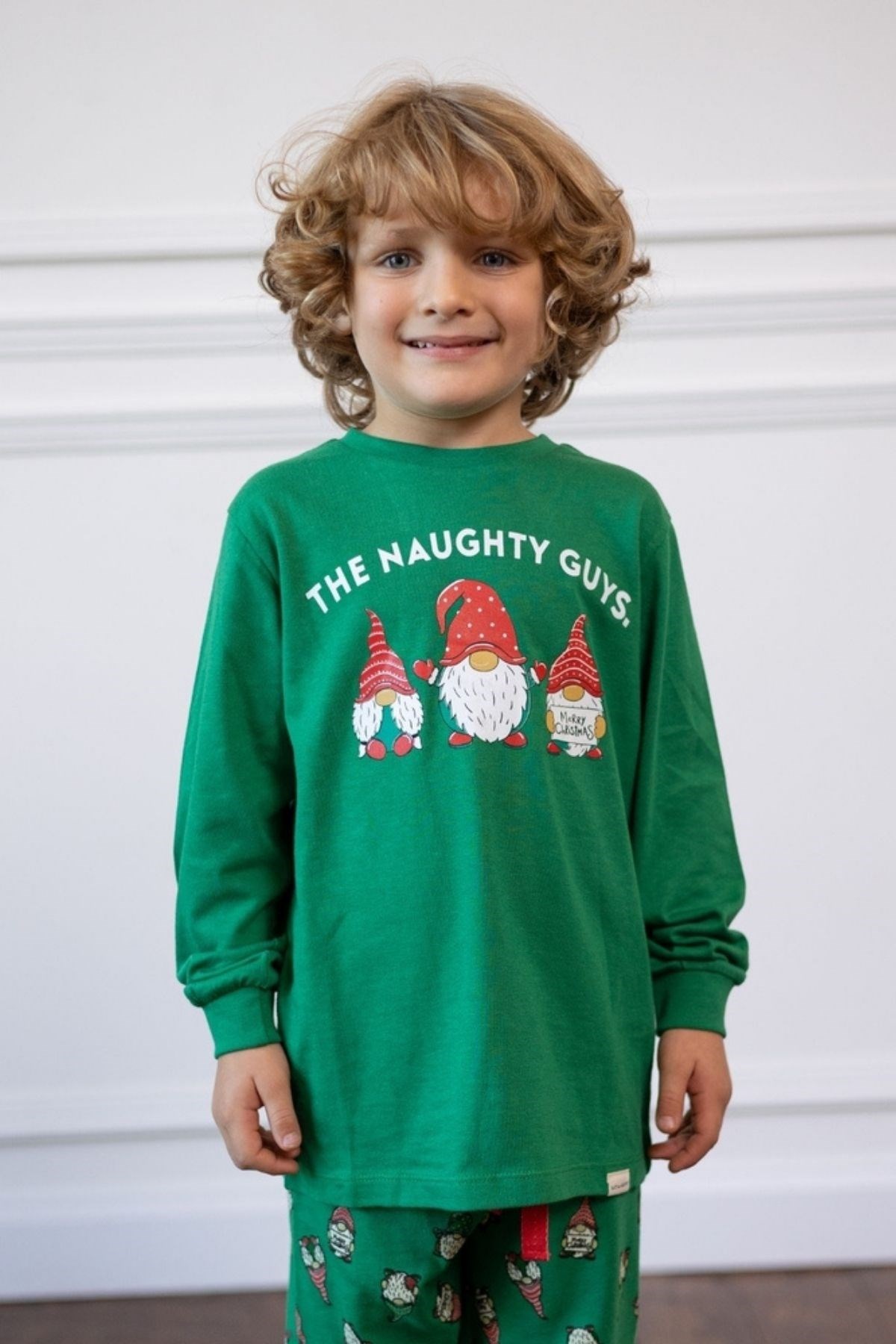 Yeniyıl Ginger Erkek Çocuk Pijama Takımı-Yeşil