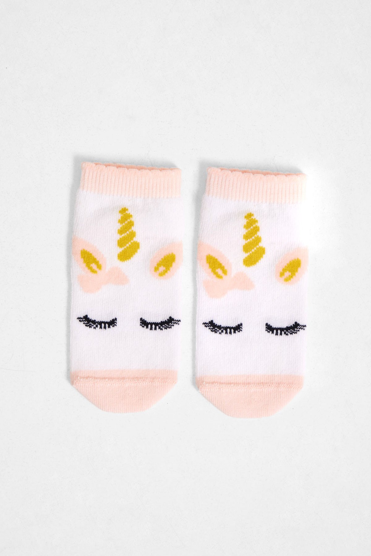 Unicorn Bebek Soket Çorap Pembe