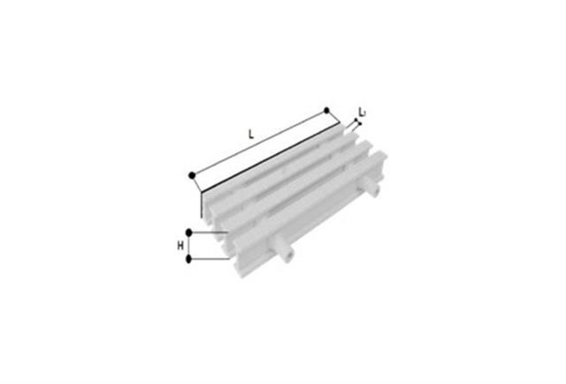 30 Cm P.P. Çift Geçme Savak Izgarası (10 Mm Aralıklı) I Model 1 Metre