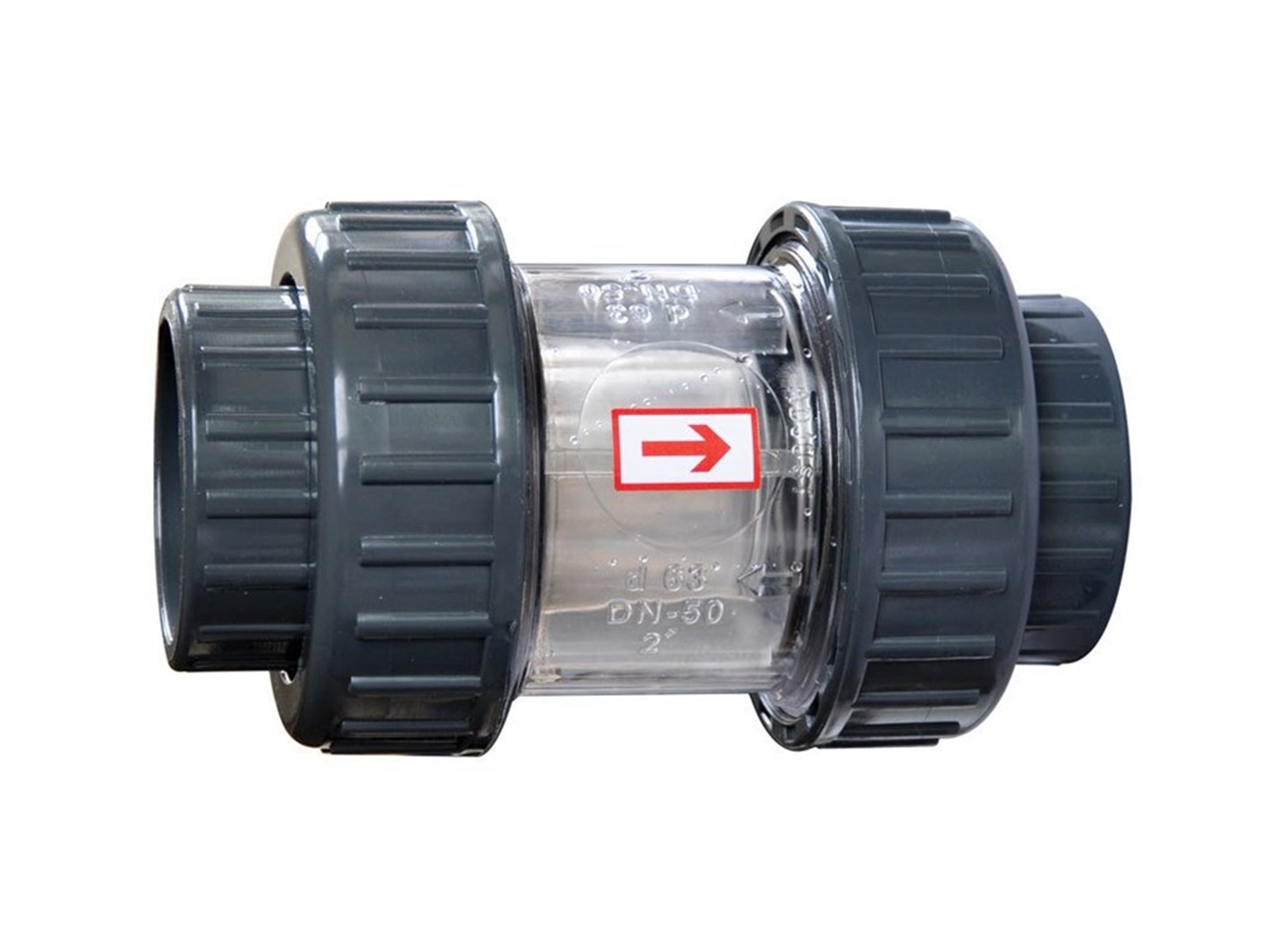 Gemaş PVC Yaylı Çekvalf Şeffaf 63mm (BH910GM131316PC)