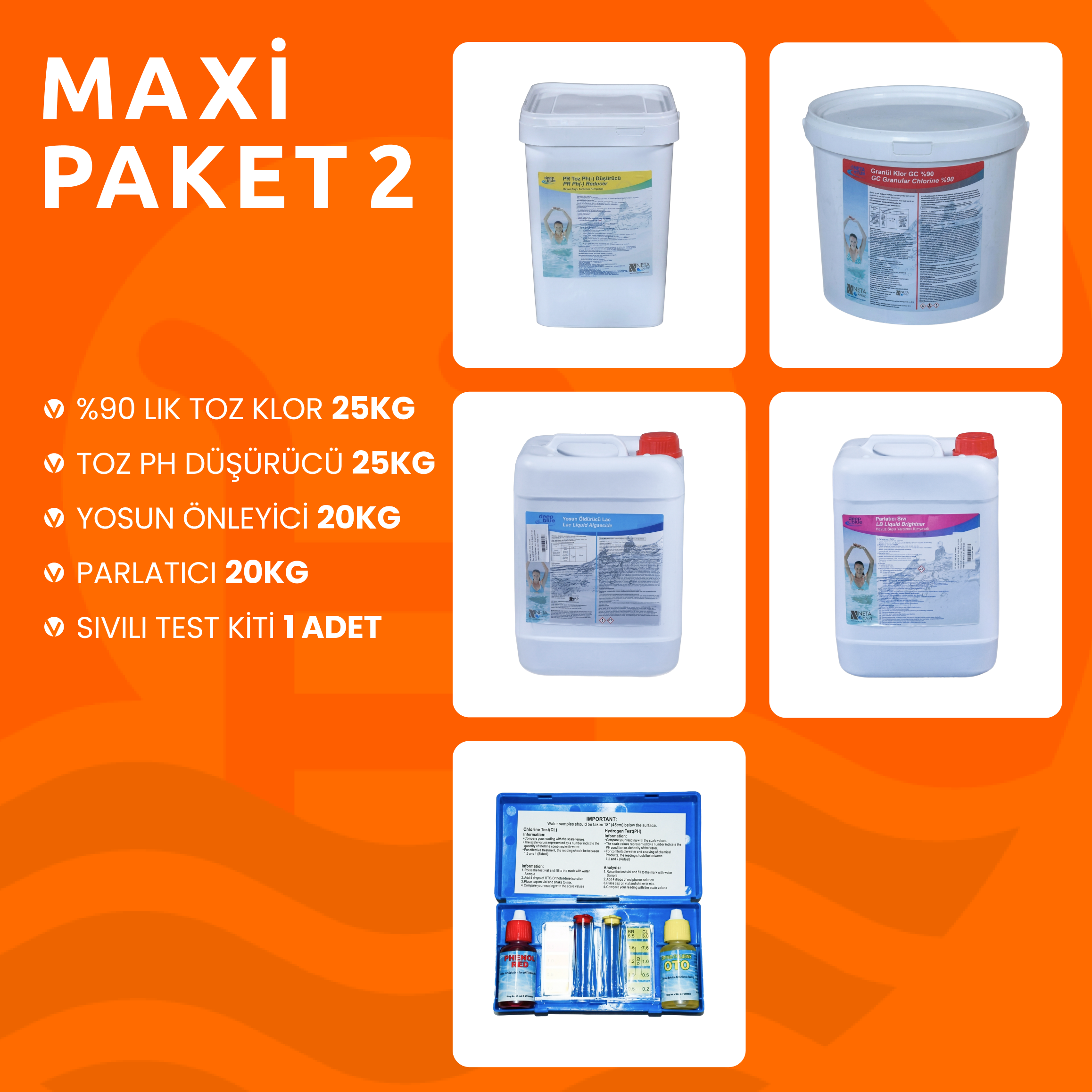 Havuz Bakım Seti Maxi Paket 2