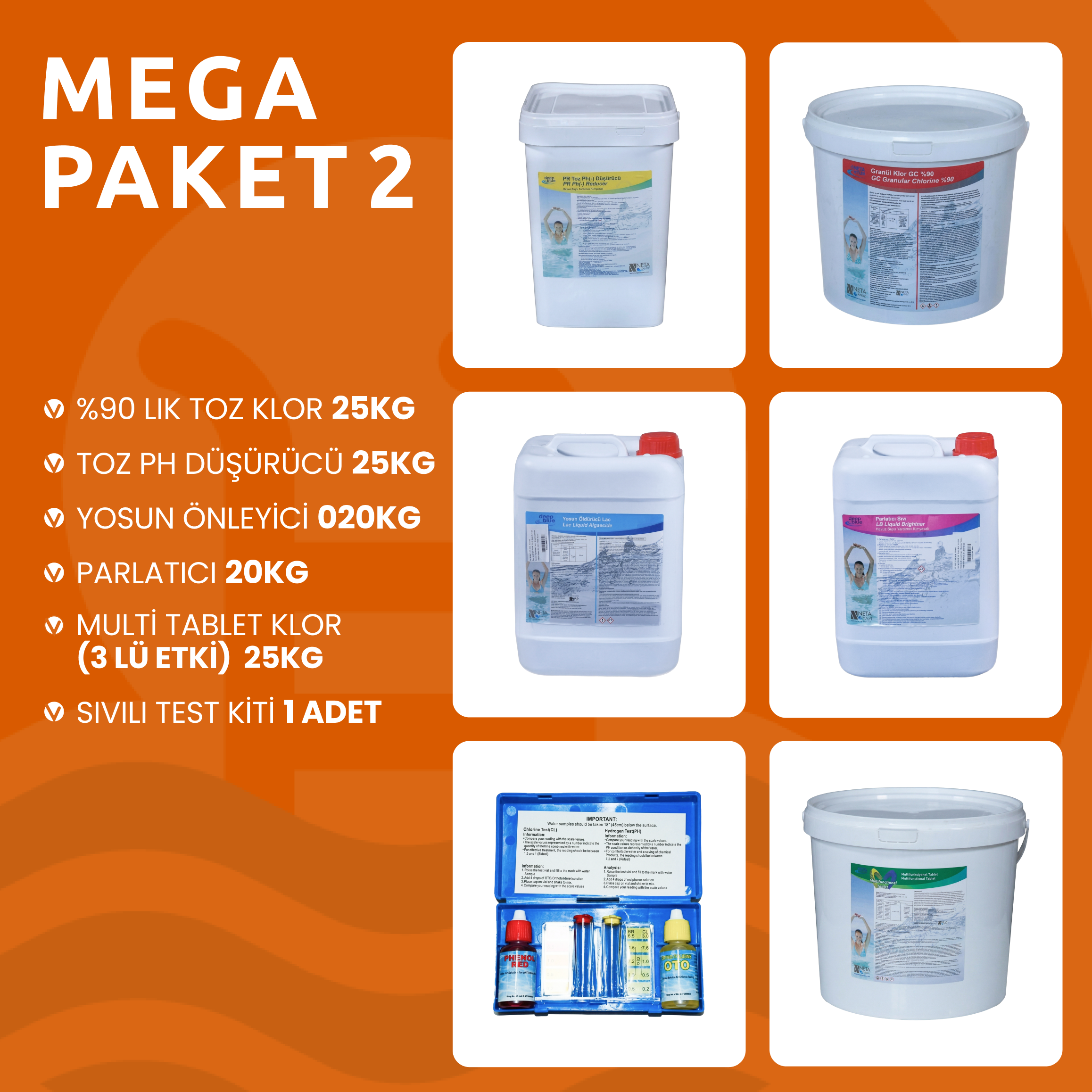 Havuz Bakım Seti Mega Paket 2
